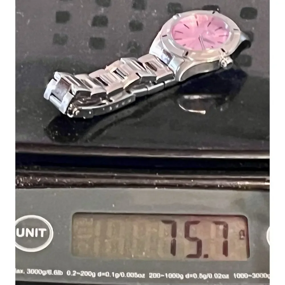 Invicta Women’s Silver Stainless Steel Pink Dial Quartz Wristwatch 50M